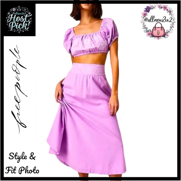 Free People Dresses & Skirts - Free People 2 pc Set Lotus Gorgeous Soft Lilac Medium